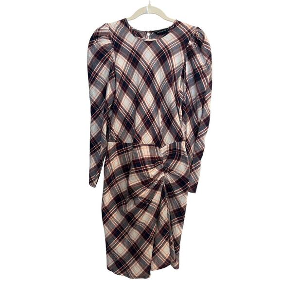 Veronica Beard Jeans Flannel Soft Plaid Dress Size 6 - Picture 1 of 6
